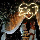 Neon Letters | Neon wedding signs | Neon Heart Letter Sign - BBD GIFTS